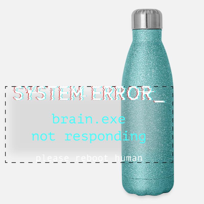 Systemfehler ‒ brain.exe reagiert nicht Panorama Glitzer Isolierflasche 500 ml