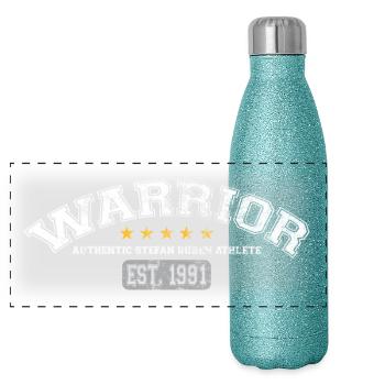 Stefan Buben Warrior - Panoramic Glitter Thermal Bottle 500 ml - blue glitter - Front