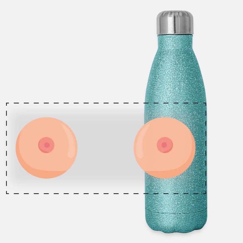 boobs brüste Panorama Glitzer Isolierflasche 500 ml