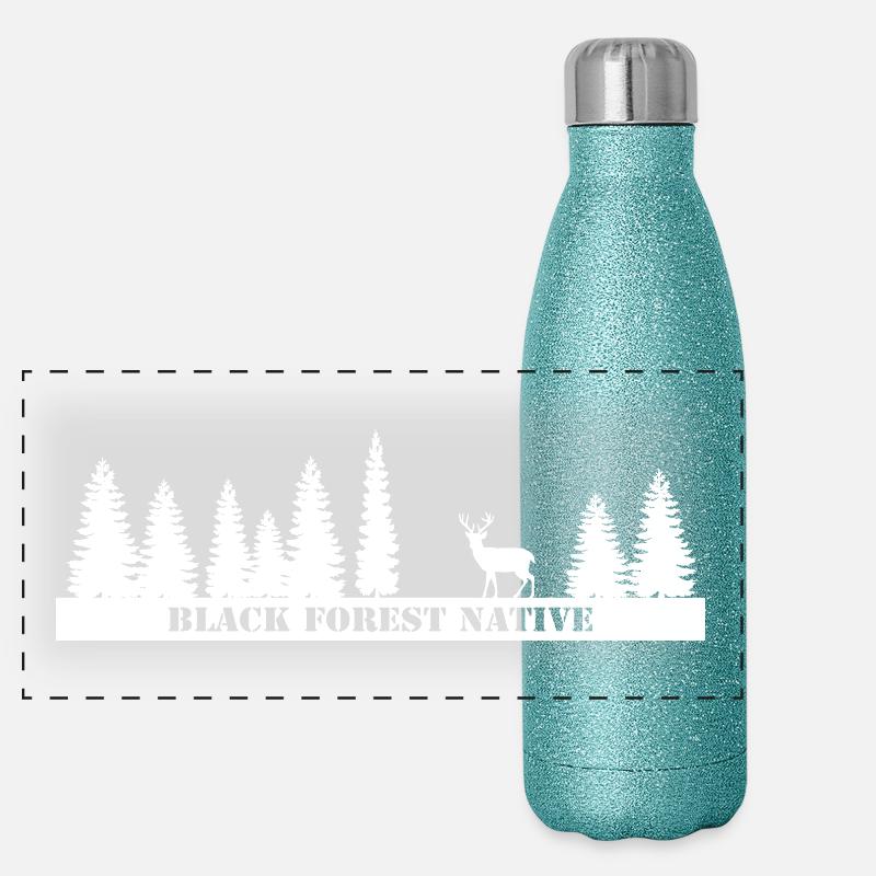 Black Forest Native Panorama Glitzer Isolierflasche 500 ml