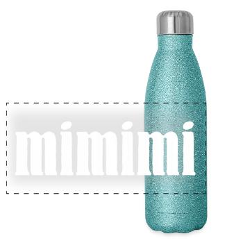 mimimi - Panorama Glitzer Isolierflasche 500 ml - Blau Glitzer - Vorne