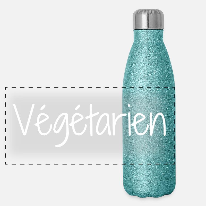 Végétarien Gourde isotherme panoramique pailletée 500 ml