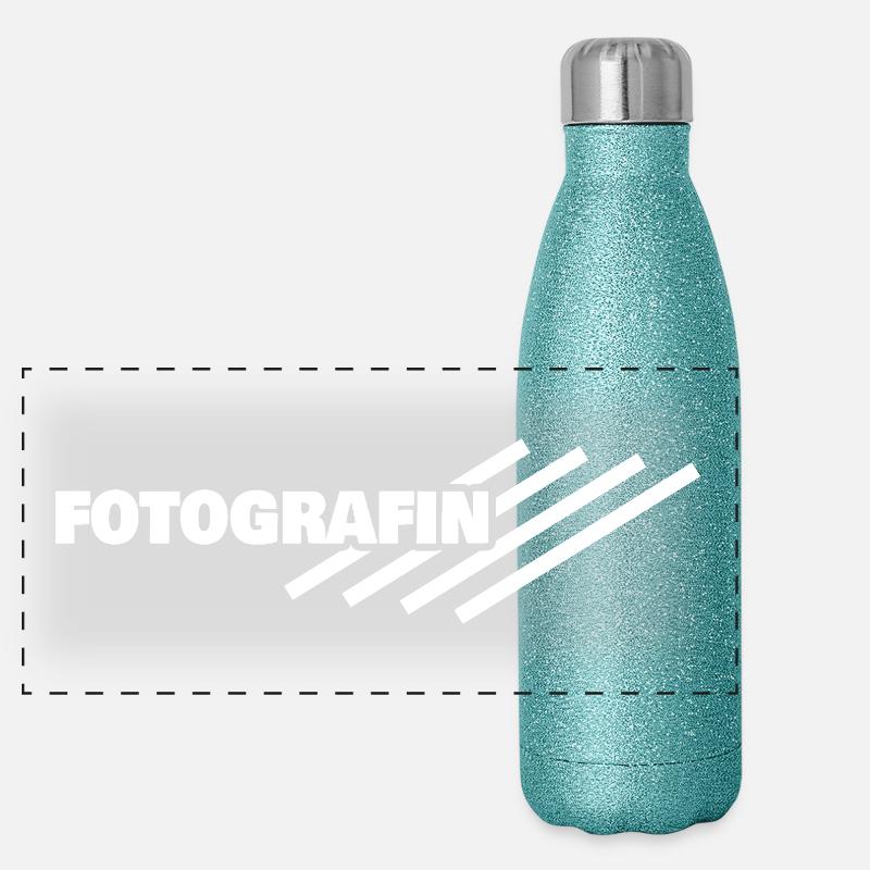 Workplace Photographer Panoramic Glitter Thermal Bottle 500 ml
