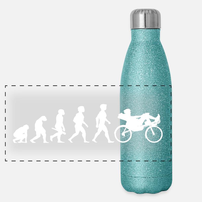 Evolution couché vélo couché cyclisme vélo Gourde isotherme panoramique pailletée 500 ml