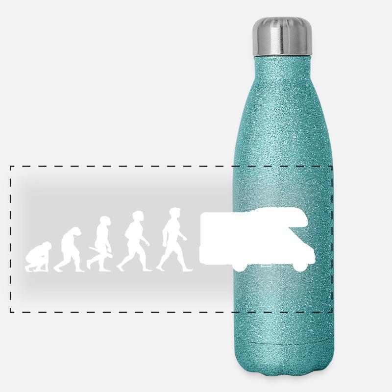 Evolution Wohnmobil Wohnwagen Campingwagen Camper Panorama Glitzer Isolierflasche 500 ml