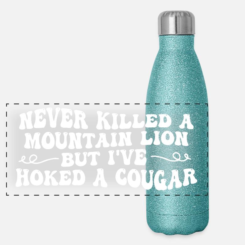 Never killed a mountain lion but I've hoked a coug Panoramic Glitter Thermal Bottle 500 ml