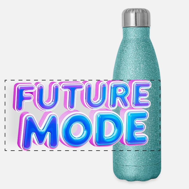 Néon de mode future Gourde isotherme panoramique pailletée 500 ml