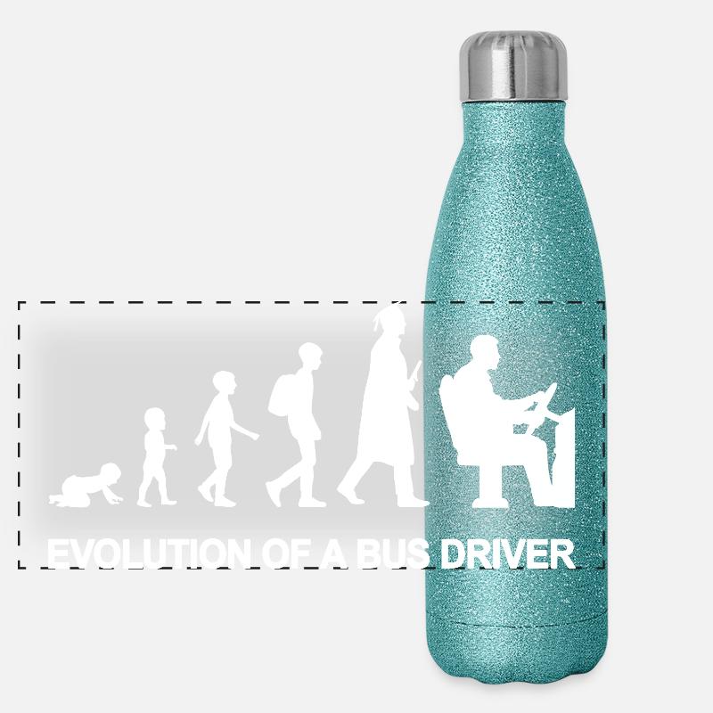 Evolution Of A Bus Driver Panoramic Glitter Thermal Bottle 500 ml