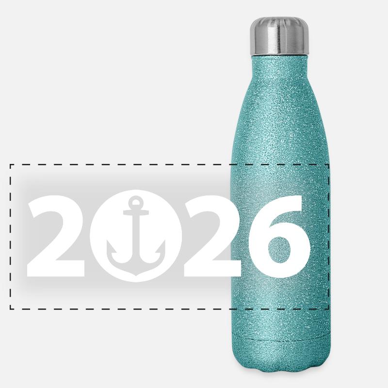 Boating 2026, Cruising 2026, Captain 2026 Panoramic Glitter Thermal Bottle 500 ml