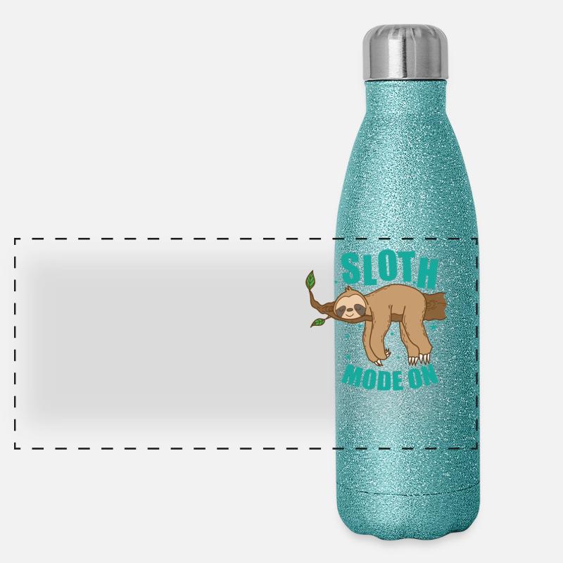 Sloth Mode On Sloth Lazy Nature Panoramic Glitter Thermal Bottle 500 ml