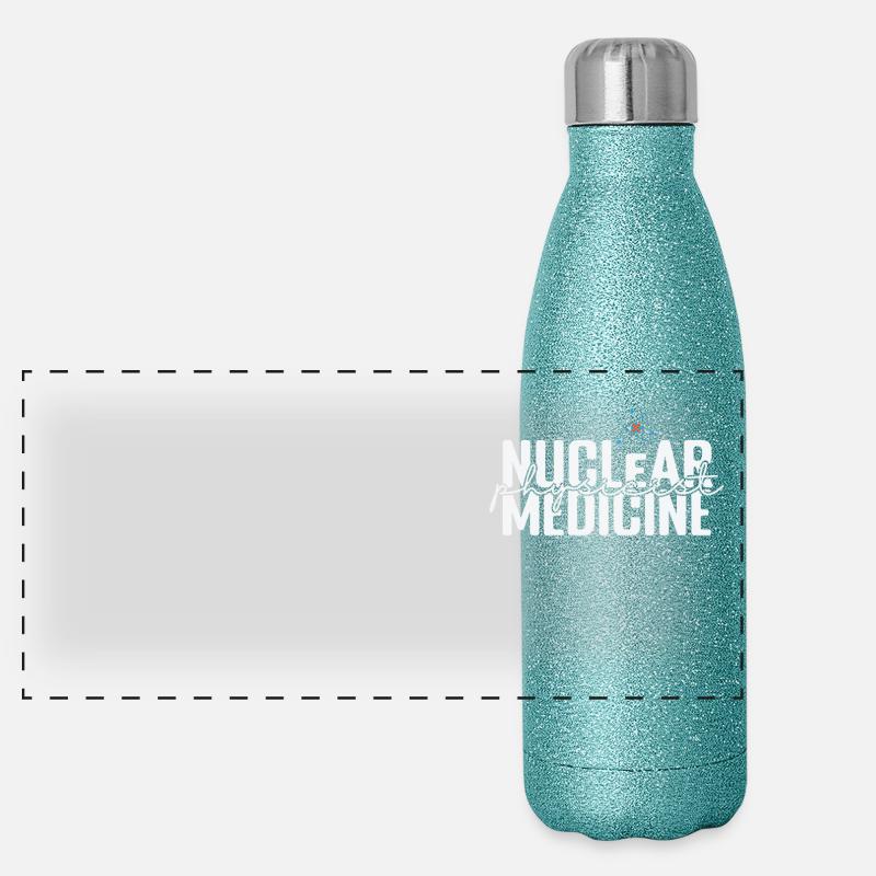 Nuclear Physicist Medicine Studium Panorama Glitzer Isolierflasche 500 ml