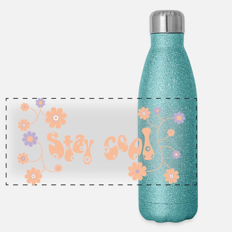 Stay cool par helfspawn Gourde isotherme panoramique pailletée 500 ml