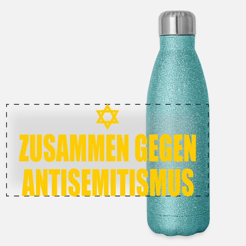 gegen jeden antisemitismus Panorama Glitzer Isolierflasche 500 ml