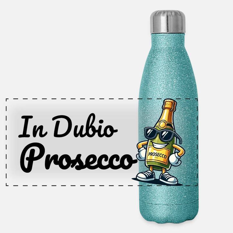 Dans le Prosecco de Dubio Gourde isotherme panoramique pailletée 500 ml