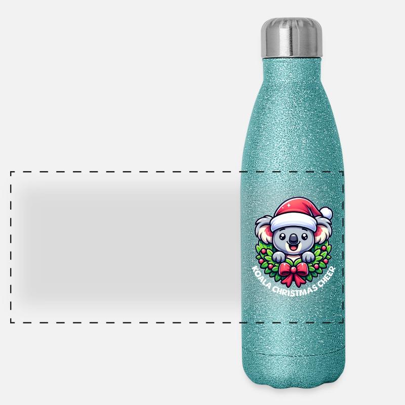 Christmas Koala Panoramic Glitter Thermal Bottle 500 ml