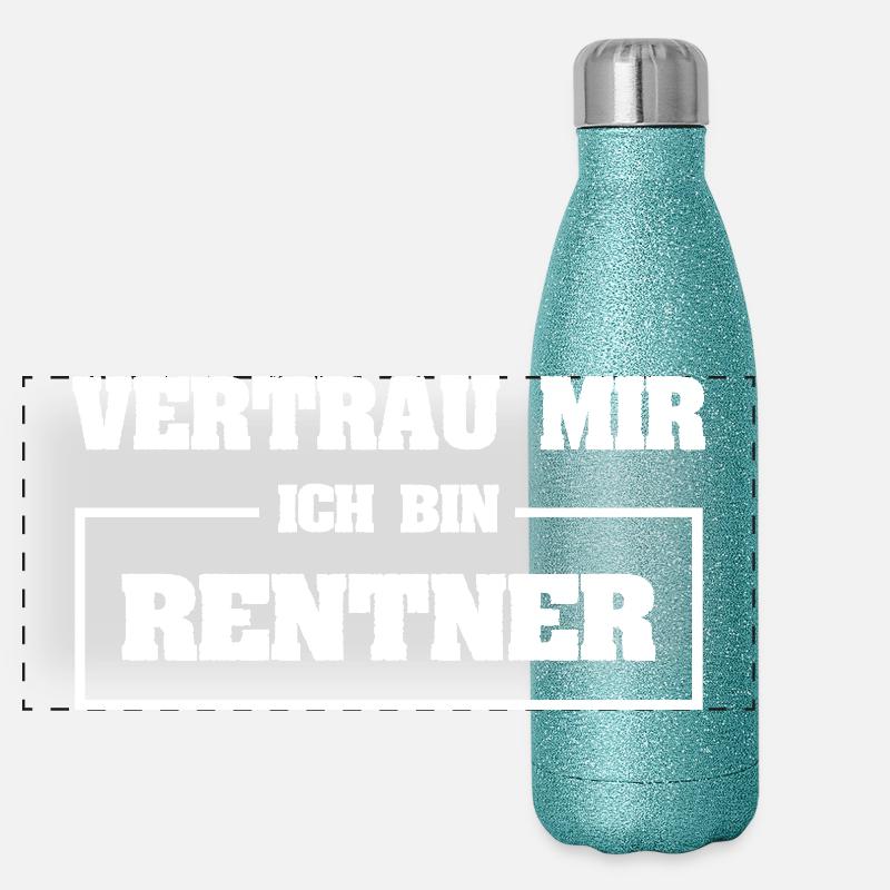 Beruf Rentner Panorama Glitzer Isolierflasche 500 ml