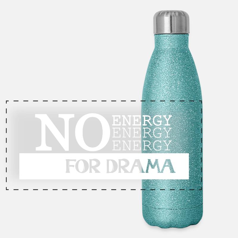 Zero Energy No Drama Panoramic Glitter Thermal Bottle 500 ml