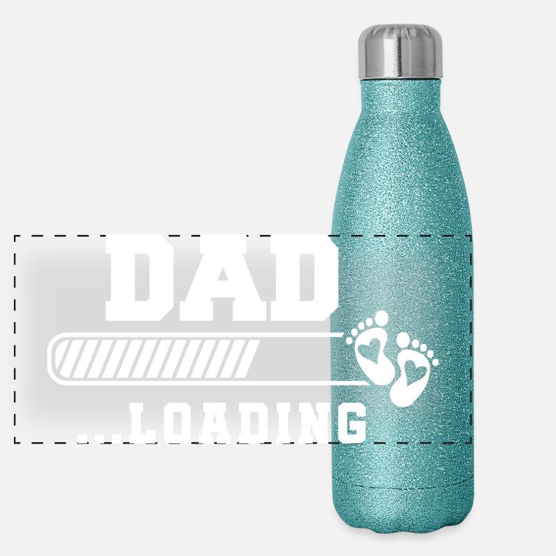 Père Enfant Lien Bébé Empreinte Design Gourde isotherme panoramique pailletée 500 ml