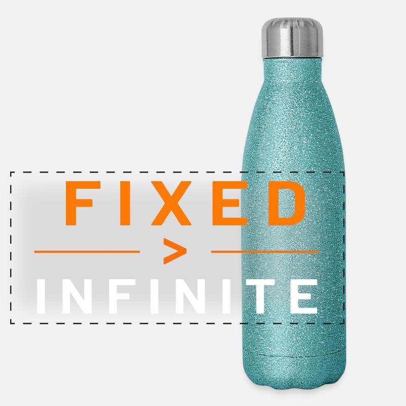 Bitcoin Fixed Supply Typography Panoramic Glitter Thermal Bottle 500 ml