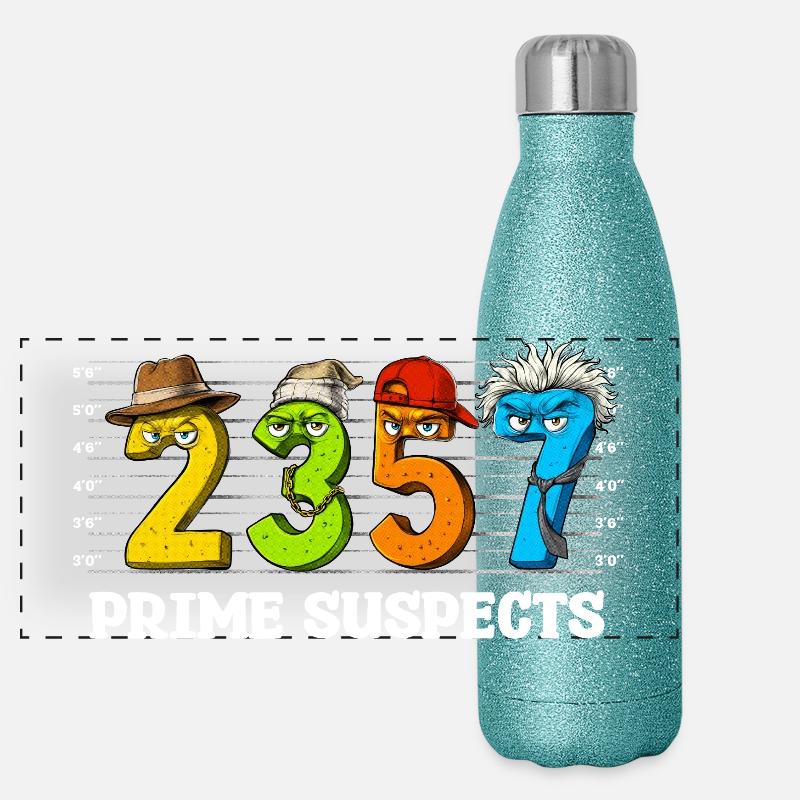 Chiffres mathématiques amusants Gourde isotherme panoramique pailletée 500 ml