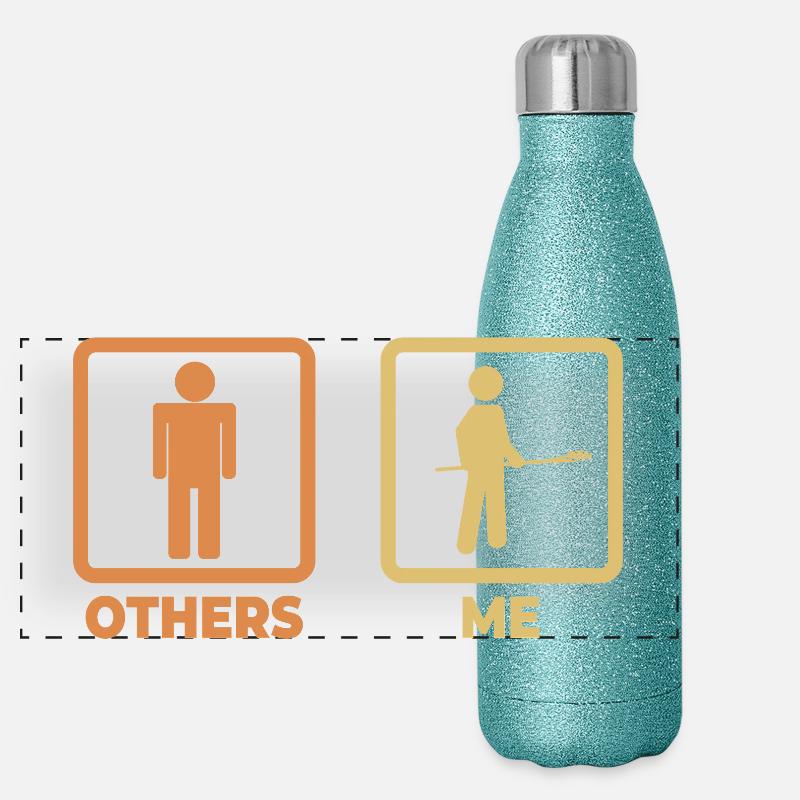 Baker stick figures Panoramic Glitter Thermal Bottle 500 ml