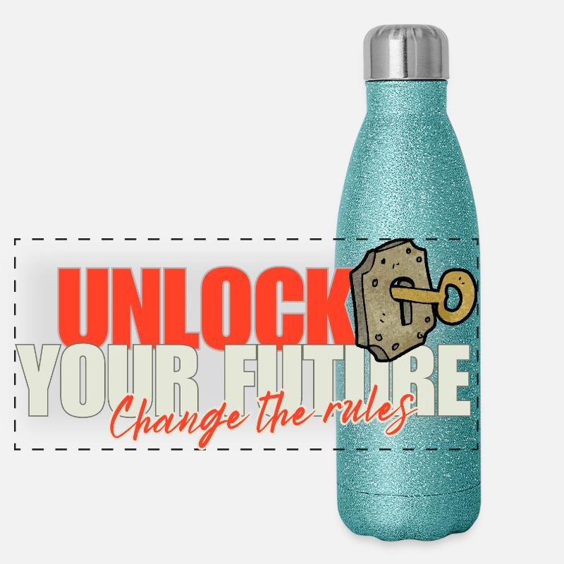 Unlock Your Future Rules Gourde isotherme panoramique pailletée 500 ml