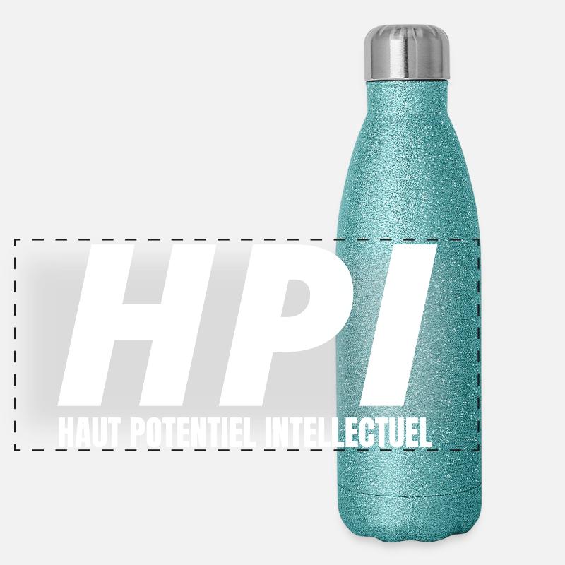 surdoué, quotient intellectuel, QI Gourde isotherme panoramique pailletée 500 ml