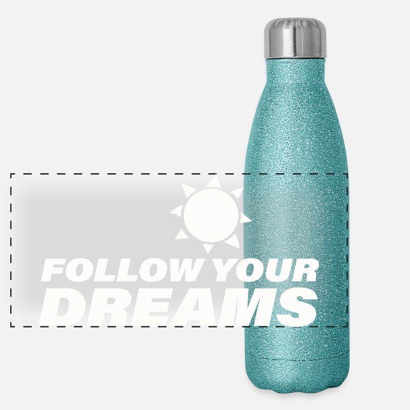 SUIVEZ VOS RÊVES Gourde isotherme panoramique pailletée 500 ml