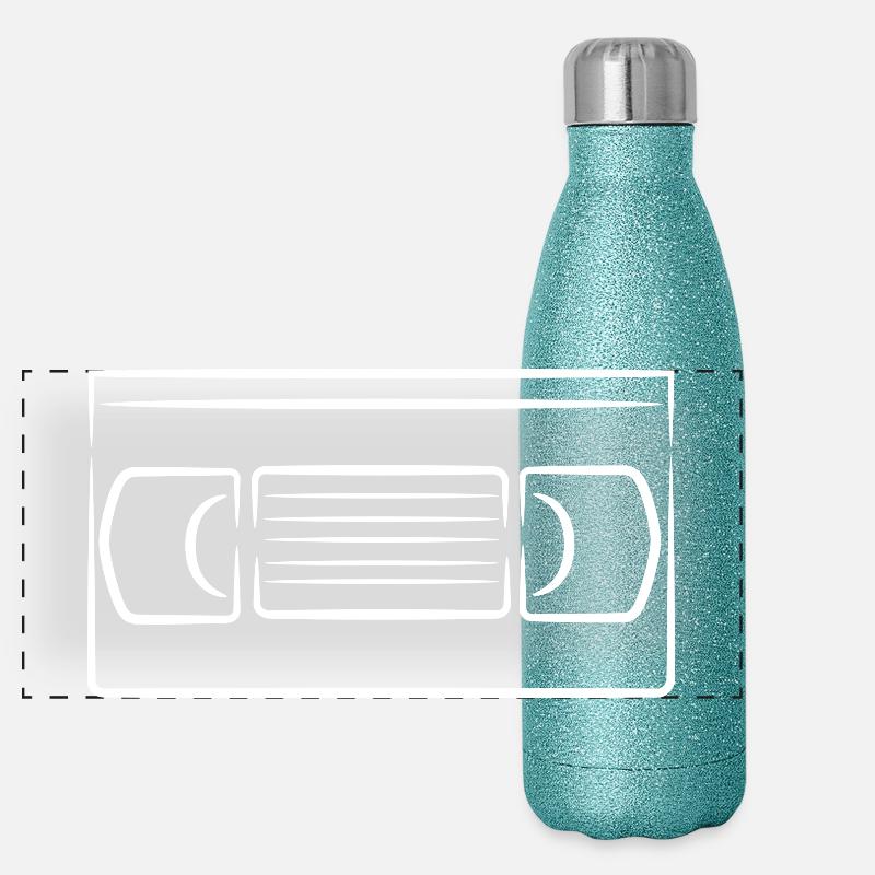 Cassette vidéo Gourde isotherme panoramique pailletée 500 ml
