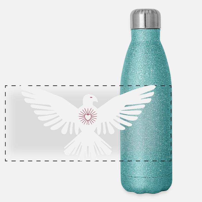 Colombe gracieuse Gourde isotherme panoramique pailletée 500 ml