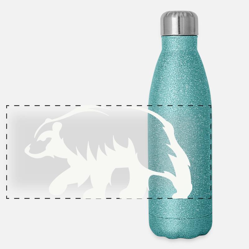 Silhouette d’ours Gourde isotherme panoramique pailletée 500 ml