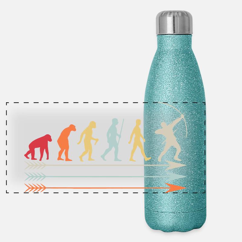 Entwicklung zum Bogenschützen: Der Pfad des Bunkers Bogenschützen Panorama Glitzer Isolierflasche 500 ml