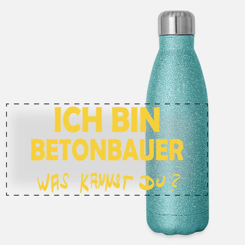Occupation Concrete Worker Panoramic Glitter Thermal Bottle 500 ml