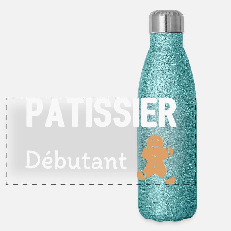 Pâtissier débutant Gourde isotherme panoramique pailletée 500 ml