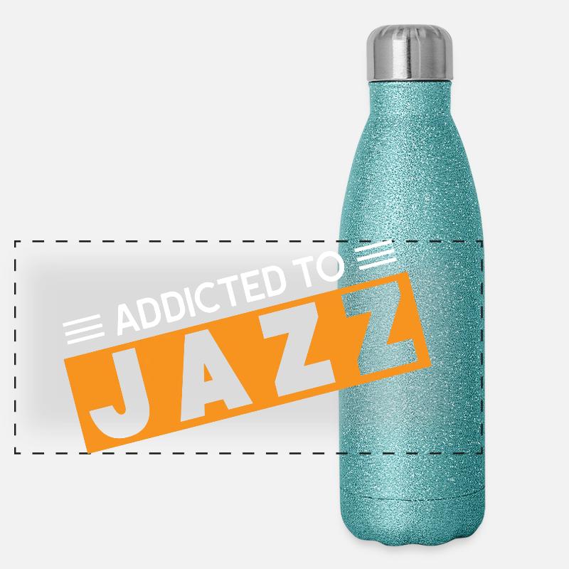 Accro au jazz Gourde isotherme panoramique pailletée 500 ml