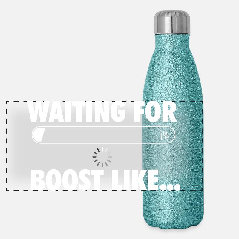Attendre un boost comme un Turbo JDM Lover Gourde isotherme panoramique pailletée 500 ml