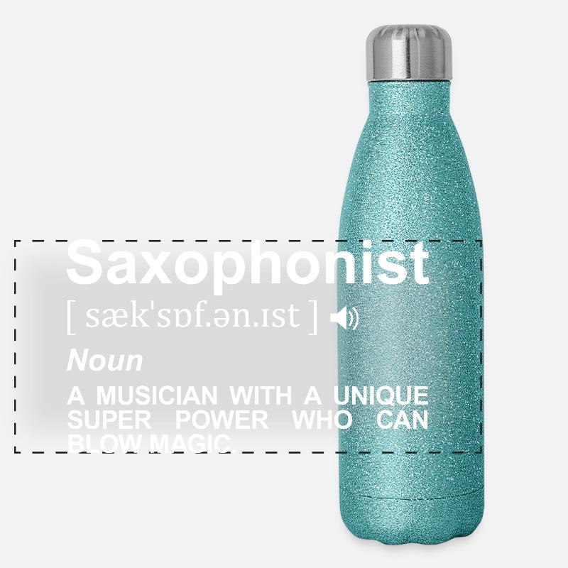 Dictionnaire Saxophoniste Gourde isotherme panoramique pailletée 500 ml