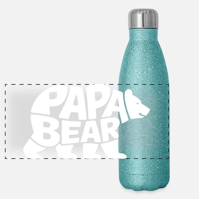 Papa Ours Gourde isotherme panoramique pailletée 500 ml
