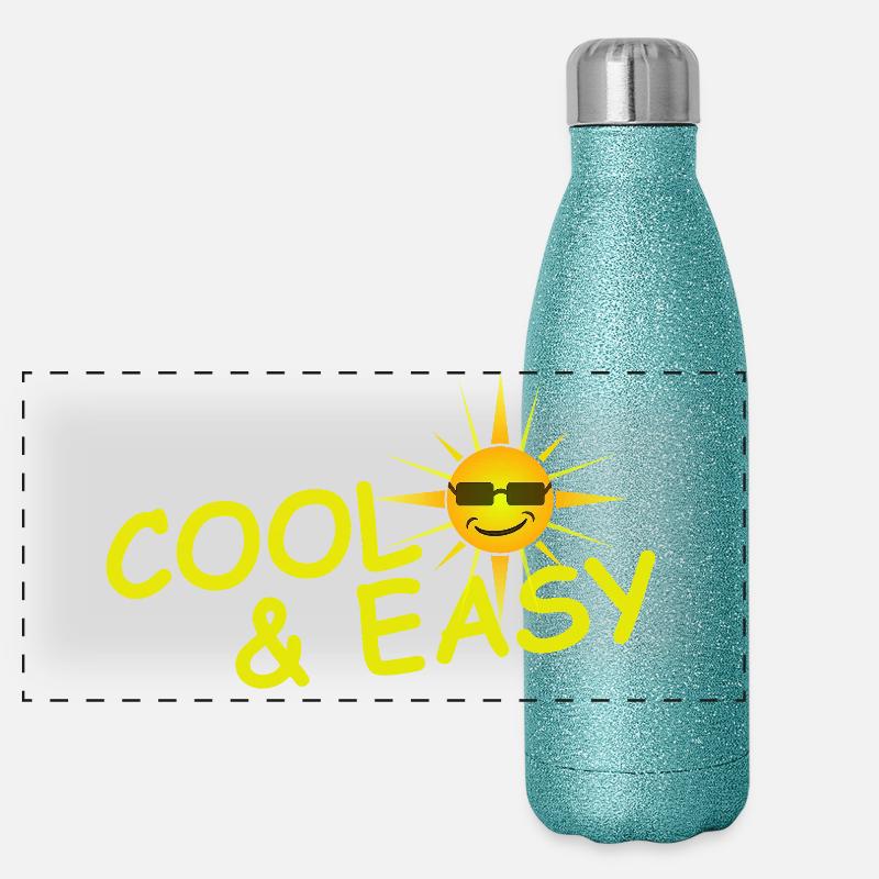 COOL & FACILE Gourde isotherme panoramique pailletée 500 ml