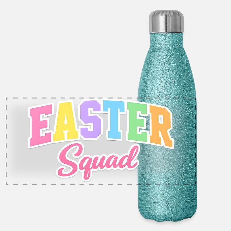 Easter Squad Ostern Panorama Glitzer Isolierflasche 500 ml