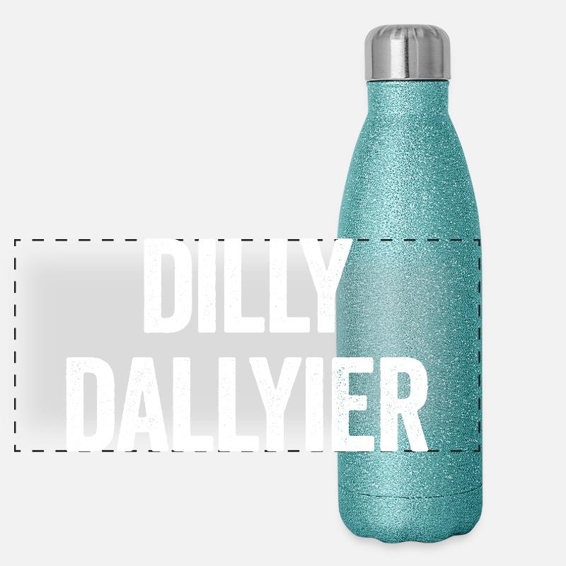 Dilly Dallyier Procrastinate Dredle Dilly Dally Panorama Glitzer Isolierflasche 500 ml