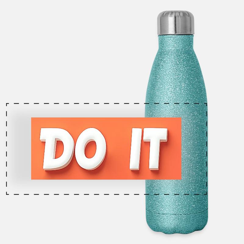 DO IT! Customizable Panoramic Glitter Thermal Bottle 500 ml