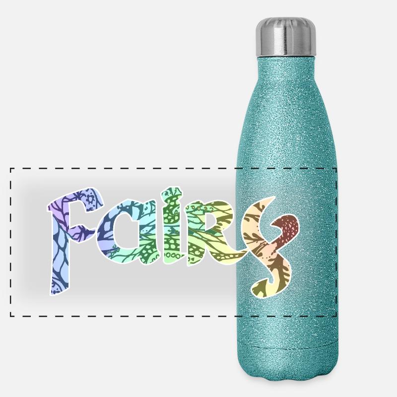 Fairy romantic writing Panoramic Glitter Thermal Bottle 500 ml