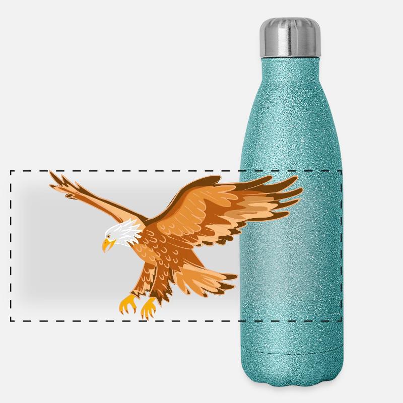 Aigle Oiseau de proie Gourde isotherme panoramique pailletée 500 ml