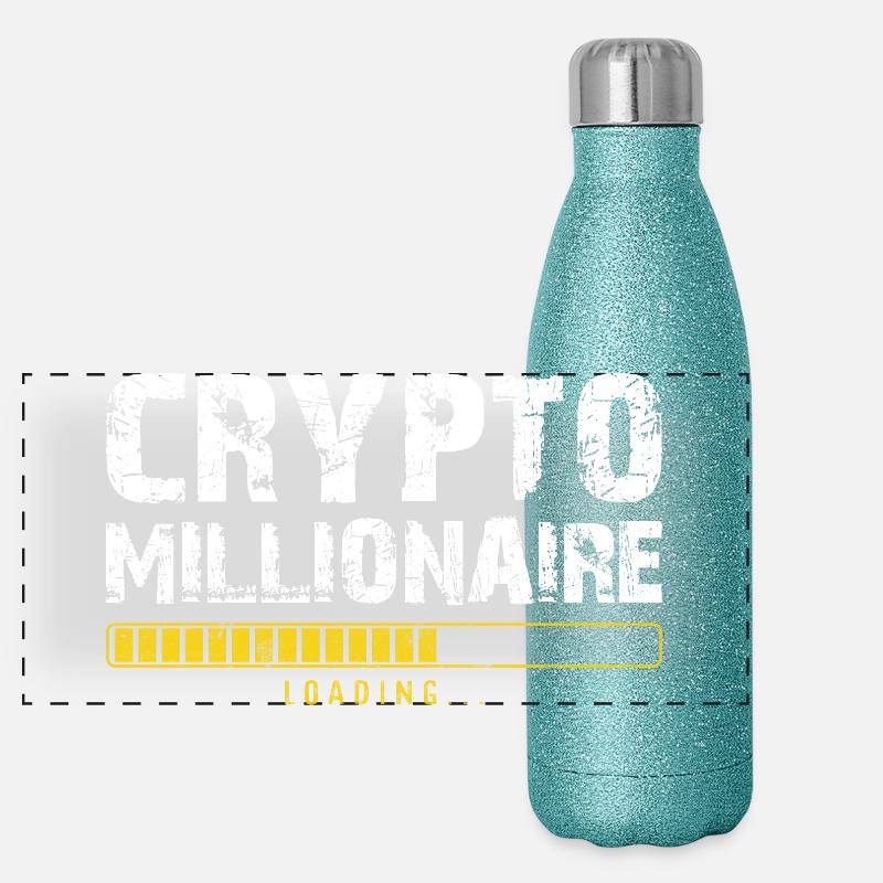 Crypto millionaire Panoramic Glitter Thermal Bottle 500 ml