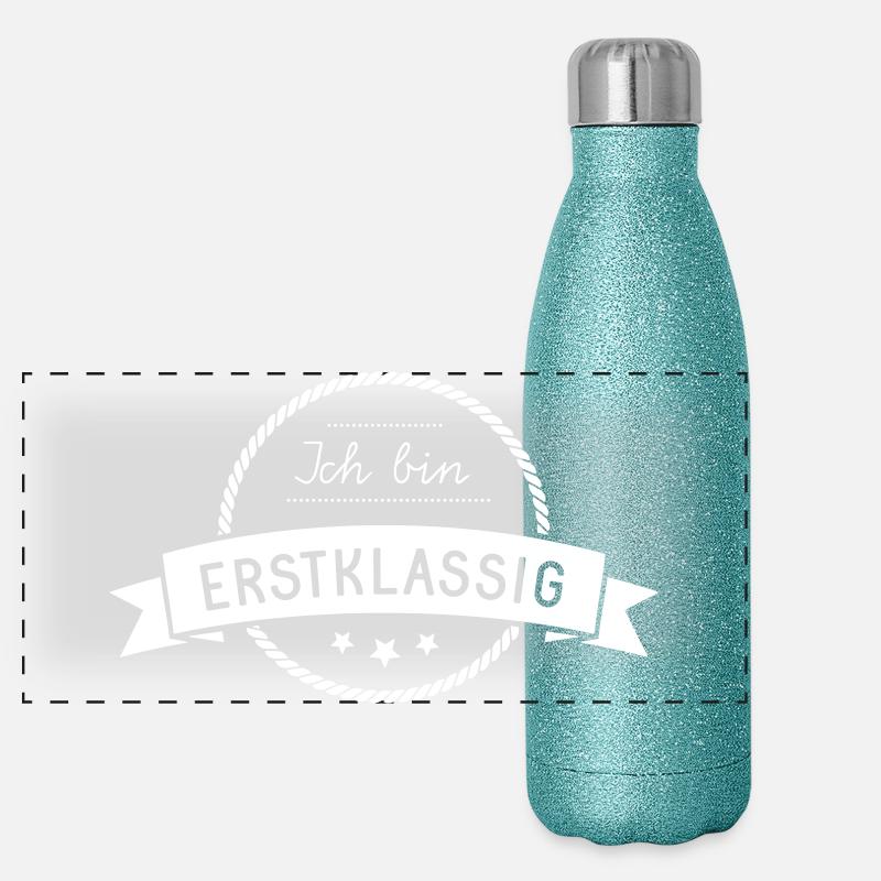 Première classe - Scolarisation - Couleur personnalisable ! Gourde isotherme panoramique pailletée 500 ml
