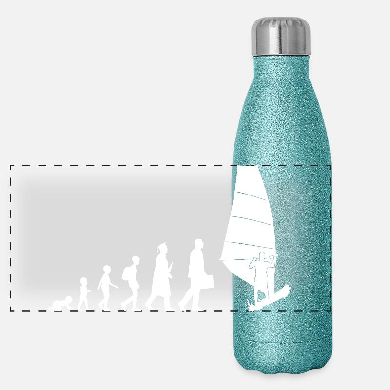 Windsurfing Evolution Panorama Glitzer Isolierflasche 500 ml