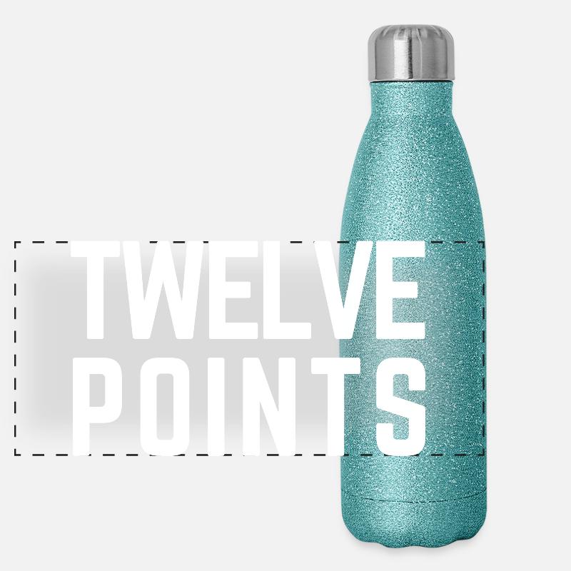 DOUZE POINTS Eurovision Oostenrijk 2026 Gourde isotherme panoramique pailletée 500 ml