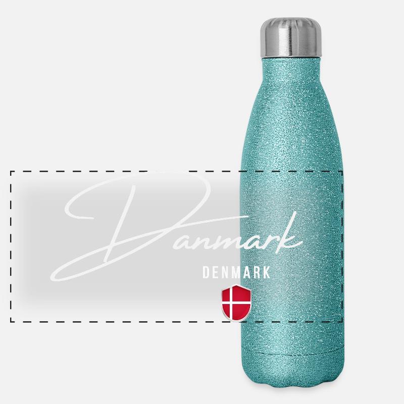 Fierté danoise, design minimaliste élégant Gourde isotherme panoramique pailletée 500 ml