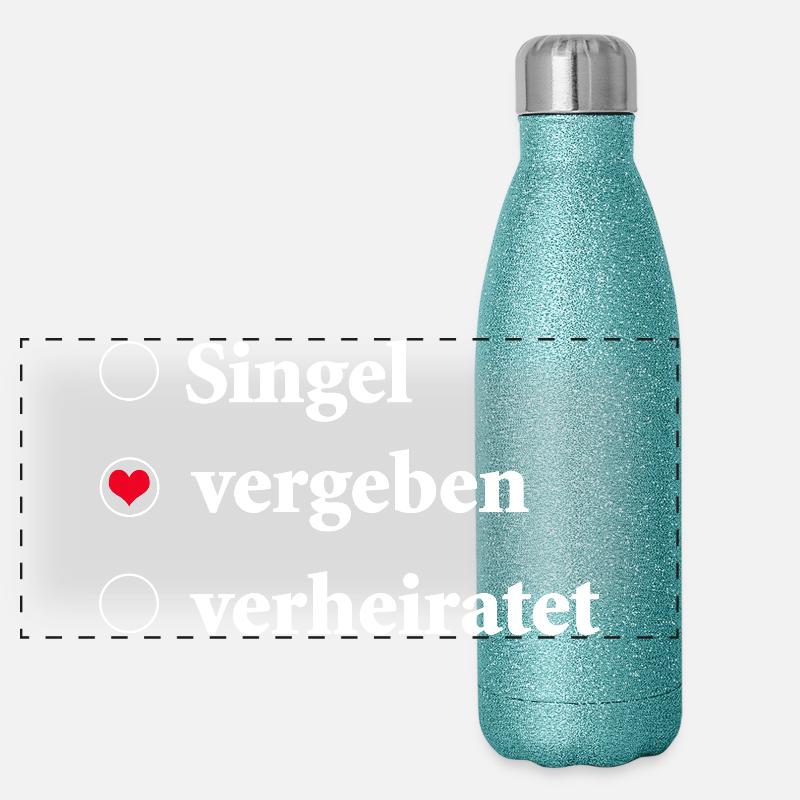 Relationship Status Selection Single - Taken Panoramic Glitter Thermal Bottle 500 ml